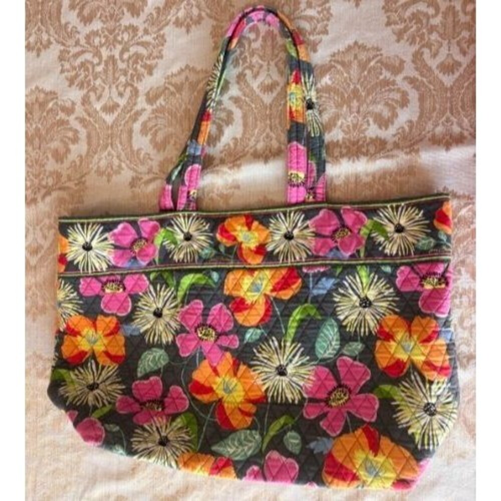 Vera Bradley Grand Tote Jazzy Blooms Floral Extra Large Bag